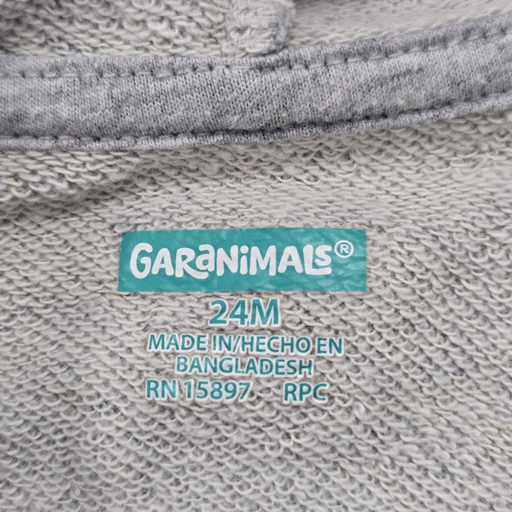 Garanimals Jogger Set 2 Piece Boys 24M Zip Up Hooded Sweater Gray Navy Blue - Picture 7 of 13